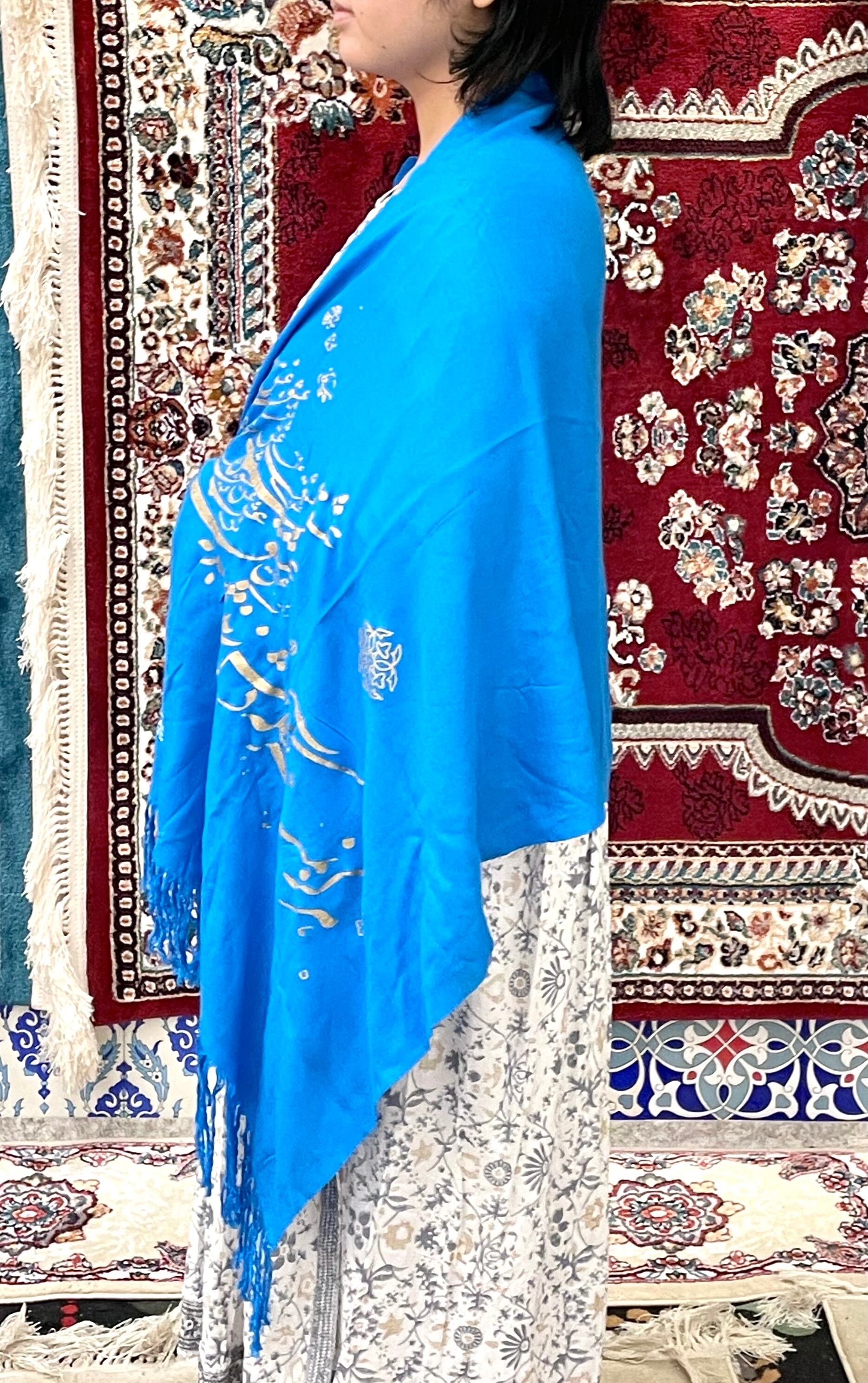 中東のストール ブルー | zakurotokyo