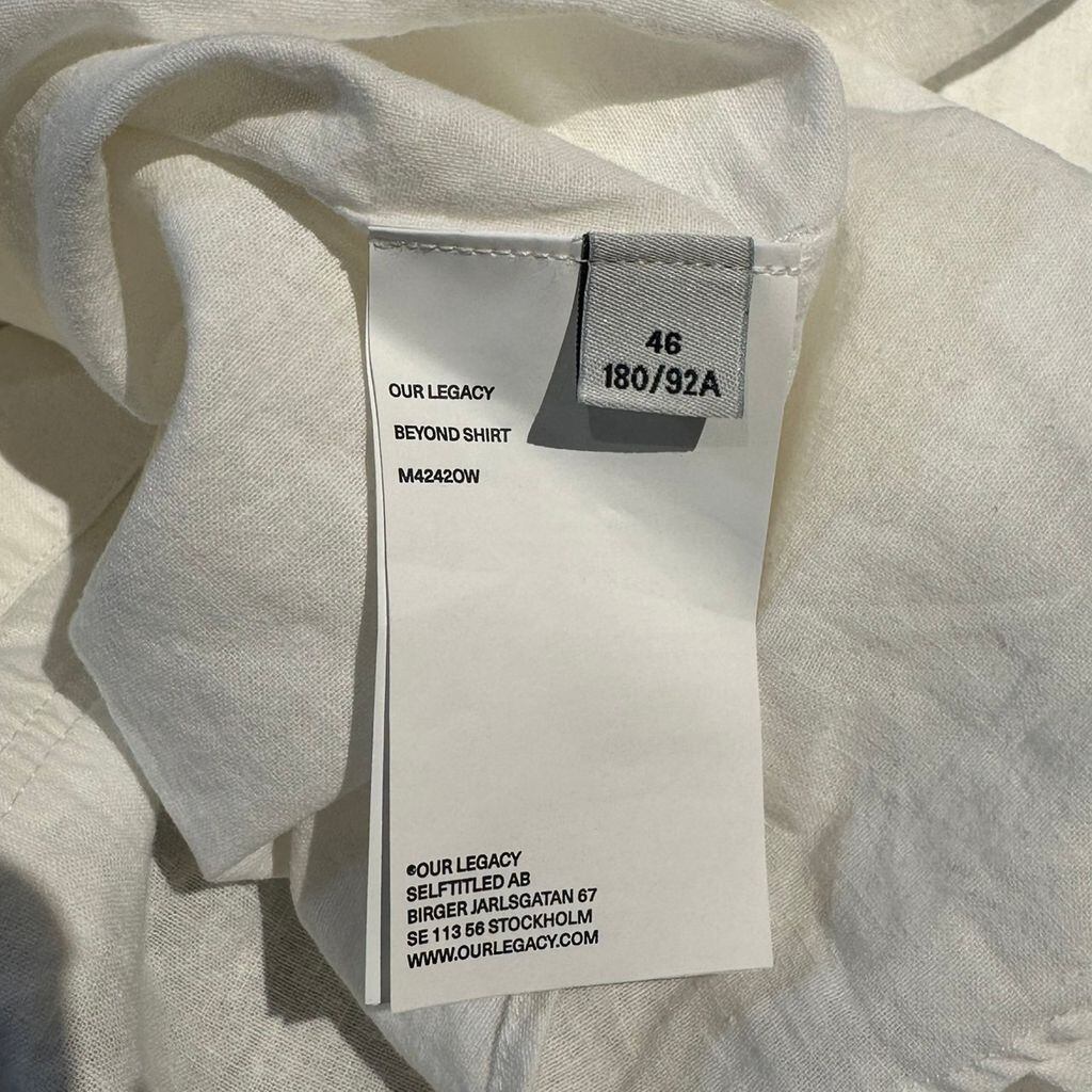 OUR LEGACY アワーレガシー 24AW BEYOND SHIRT White Kitchen Weave