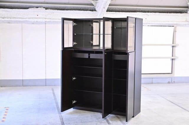 2梱包-両開き+引き出し3杯 】キャビネット スチール 両開き+引き出し3