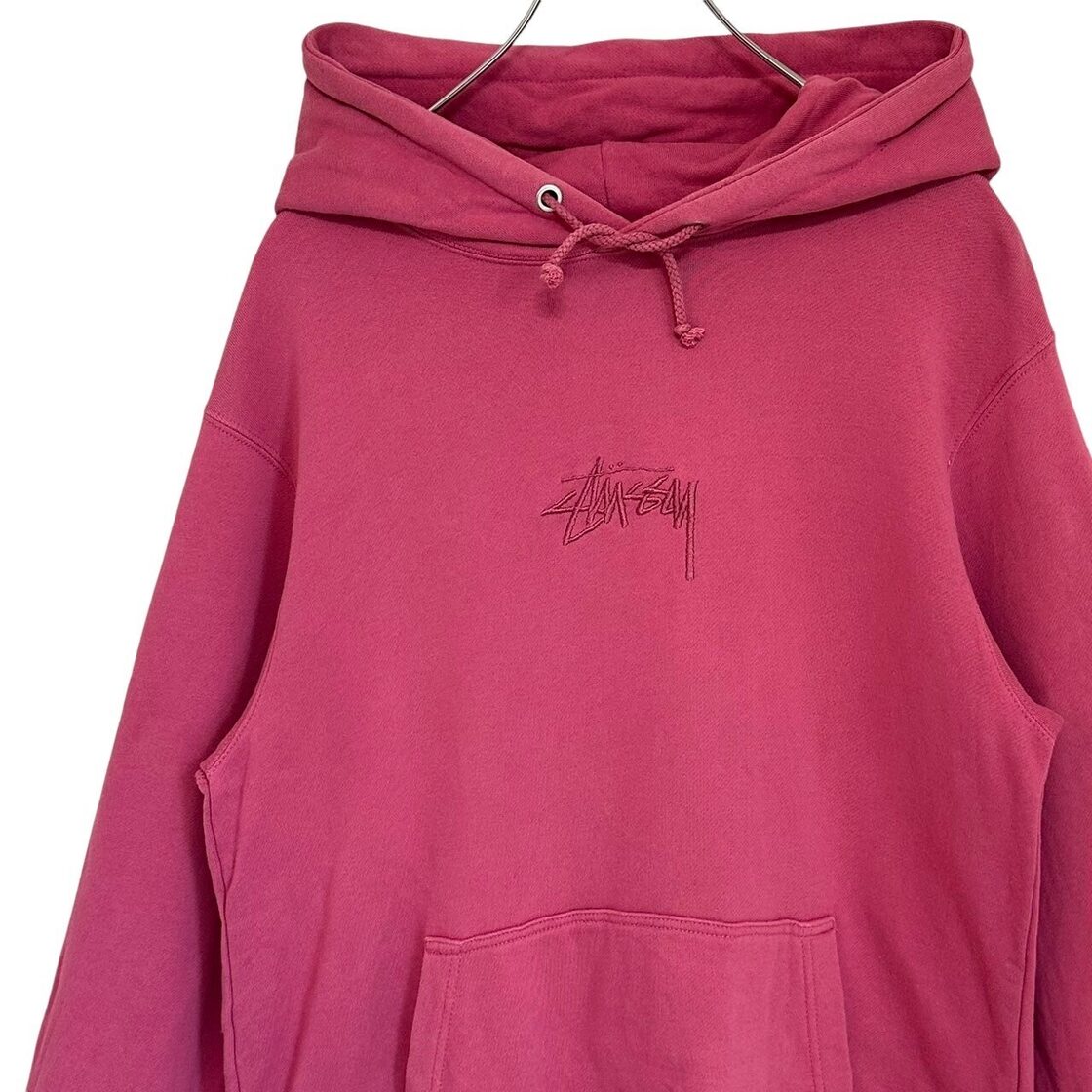 stussy ステューシー パーカー フーディ センターロゴ 刺繍ロゴ ワン 
