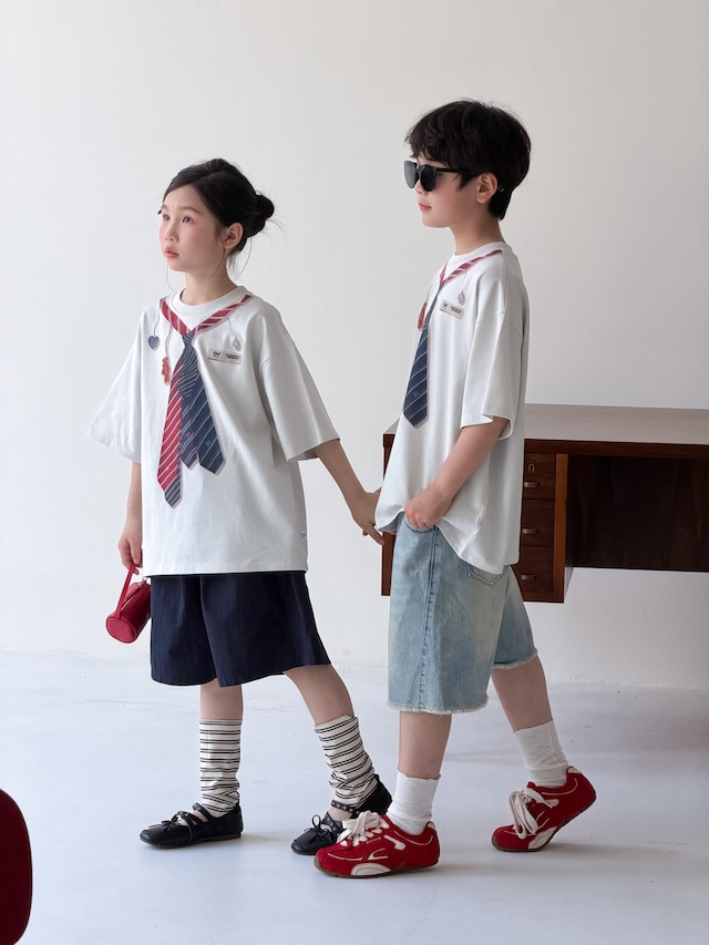 【KID】ダブルタイプリント半袖クルーネックTシャツ - 12