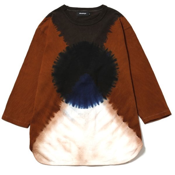 devadurga メンズ tシャツ 七分袖 泥染め 藍染め DROP 7/S CUT SEW 全1