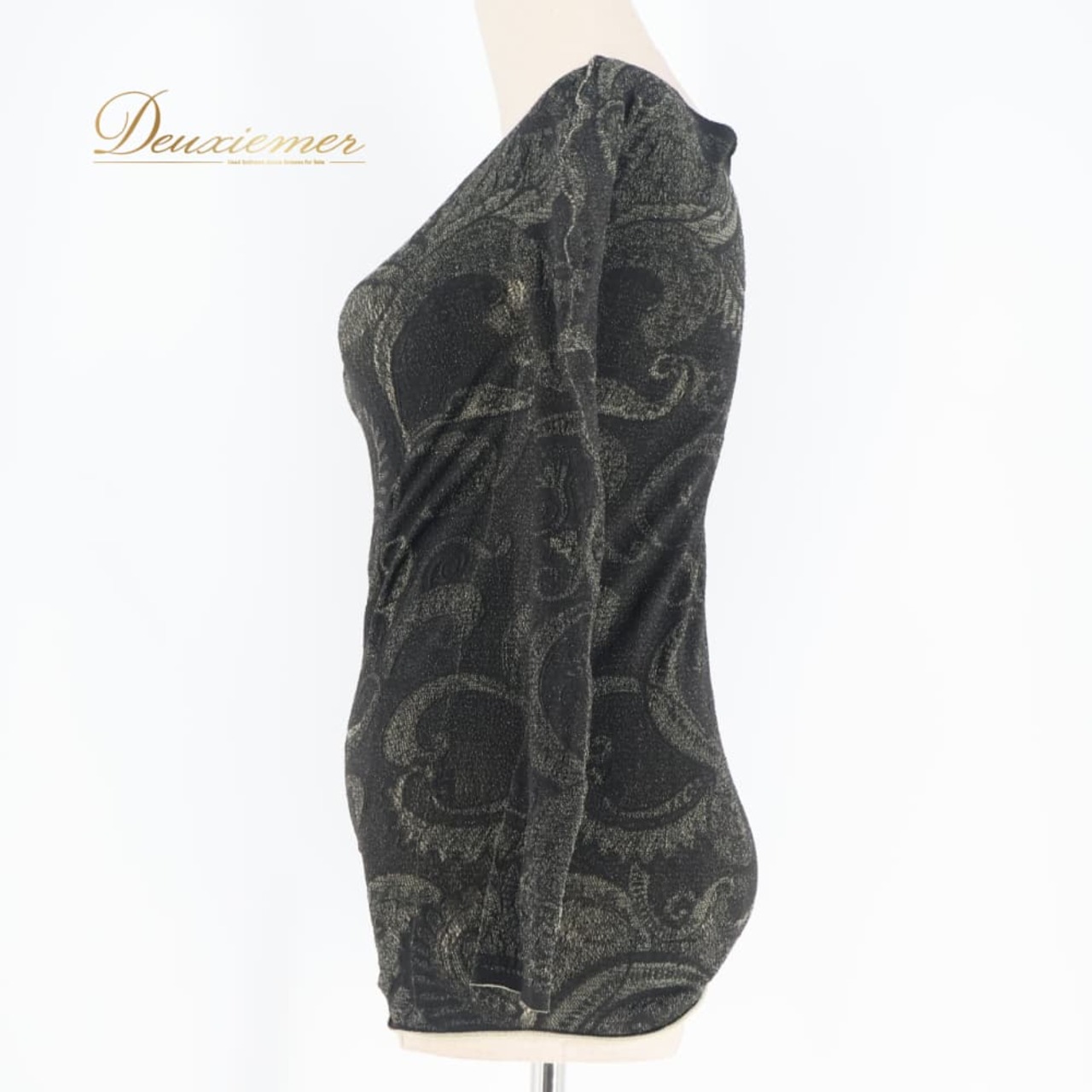 バレエ 衣装 ノーソーイング ニット トップス レッスンウェア ブラック系 イエロー系 黒 黄色 長袖 レース 伸縮 ストレッチ ダンス レッスン 練習 社交ダンス レディース