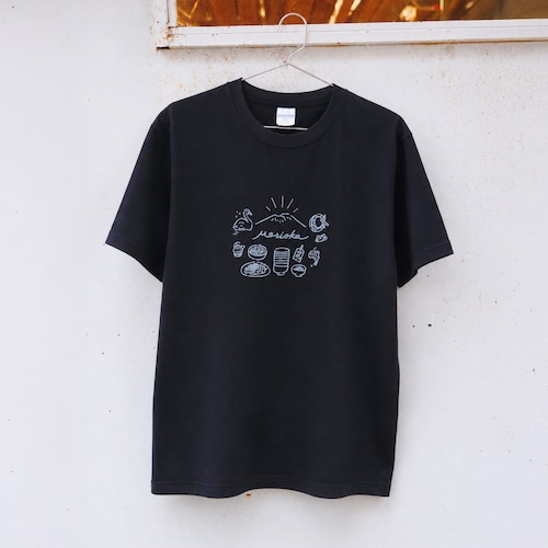 盛岡イラスト Tシャツ（黒） Mサイズ
