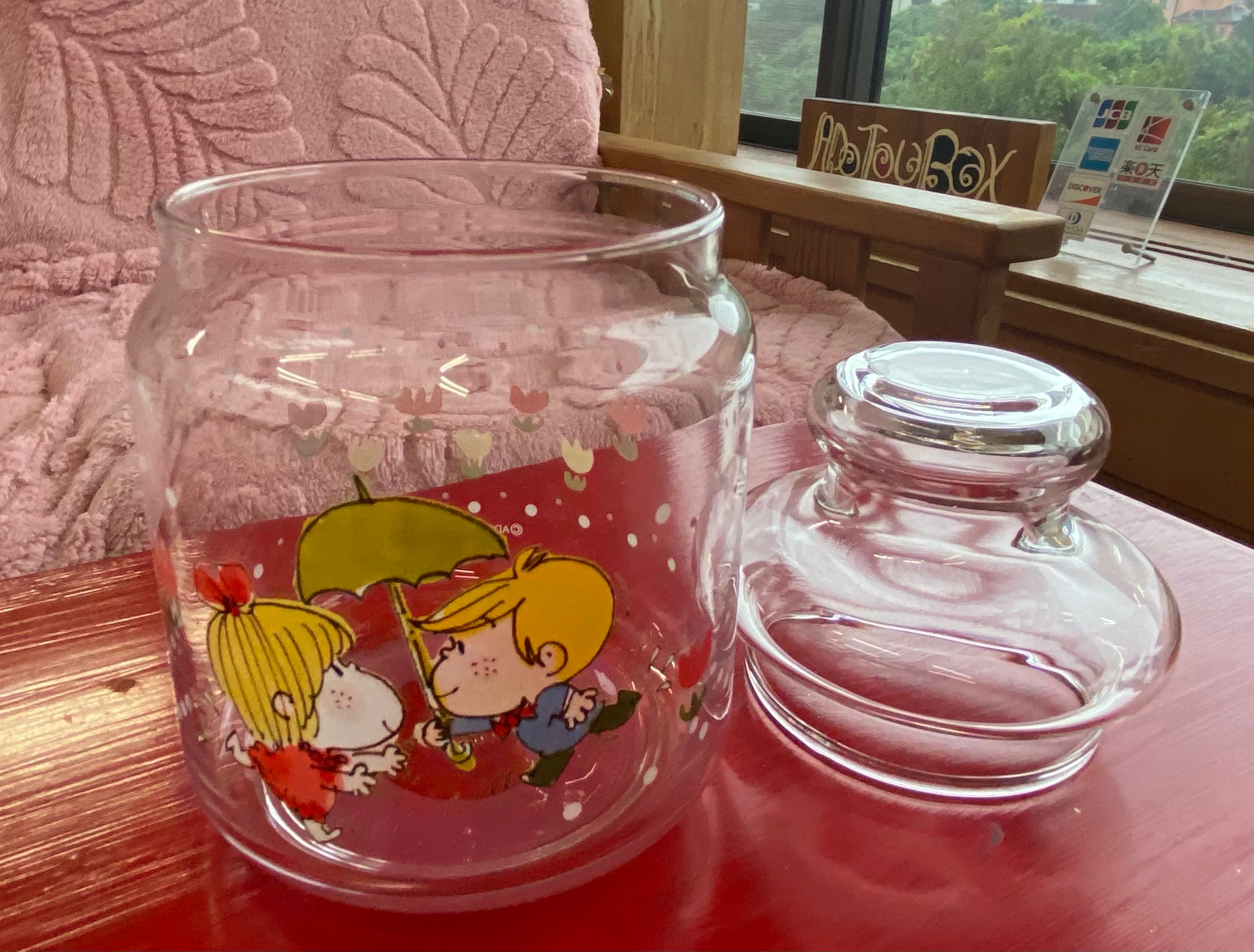 水森亜土「ガラスキャニスター」 | 水森亜土のおもちゃ箱画廊 official