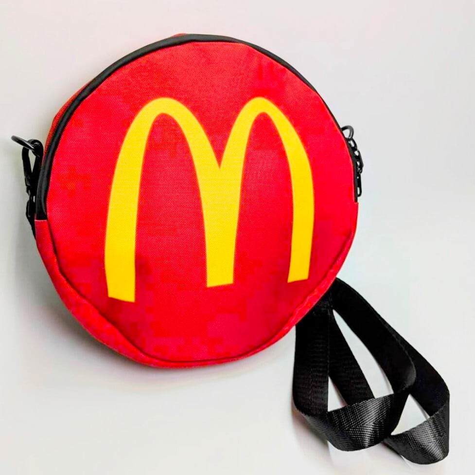♧【 McDonald（マクドナルド） ロゴ】丸型ショルダーバッグ