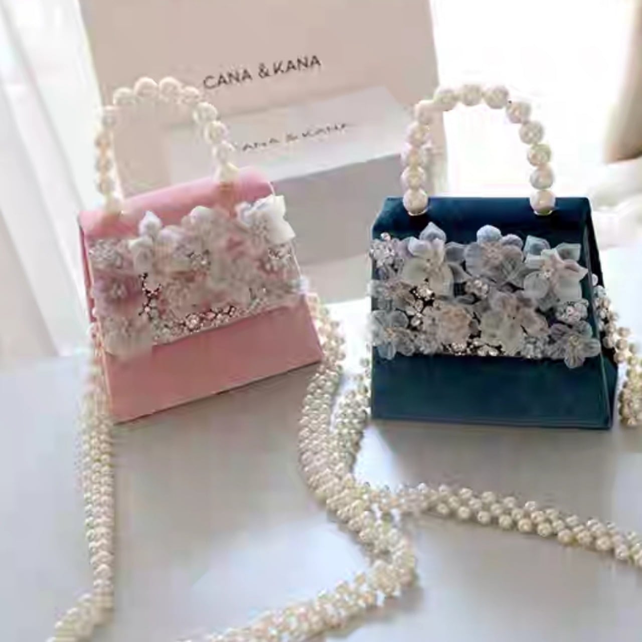 【お呼ばれ】フラワービジュー バッグ