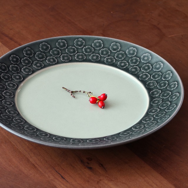 Jens H. Quistgaard イェンス・クィストゴー Plum / Azur  プラム / アズール 250mm皿 - 4 北欧ヴィンテージ