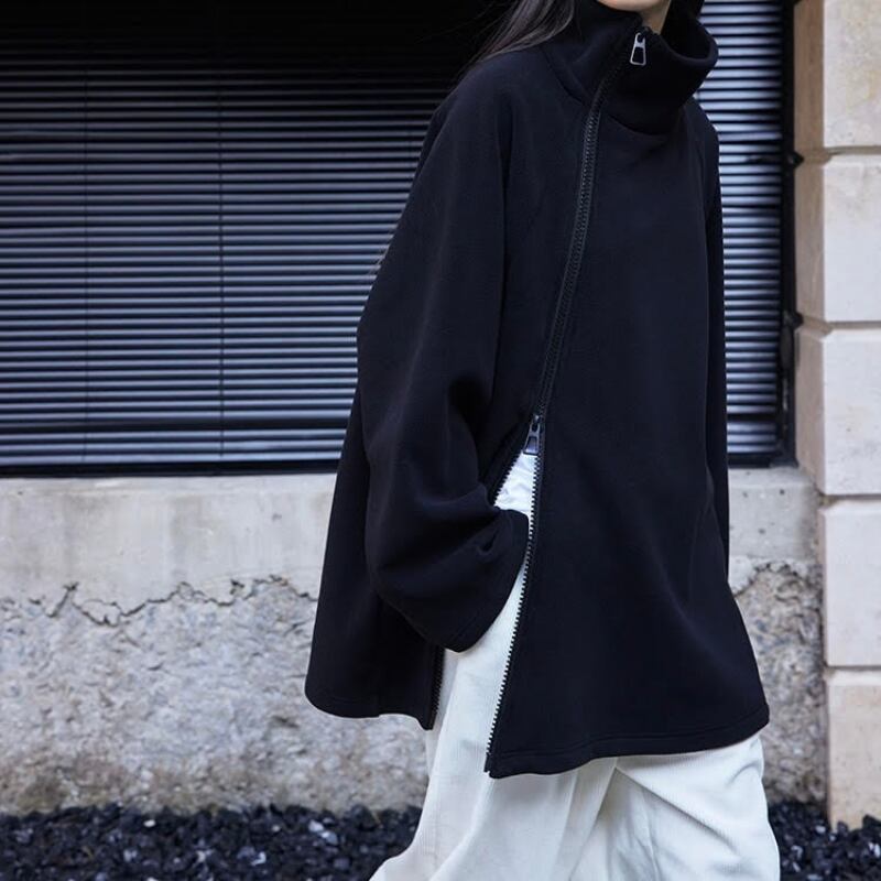 ハイネックダブルジッププルオーバー R00914