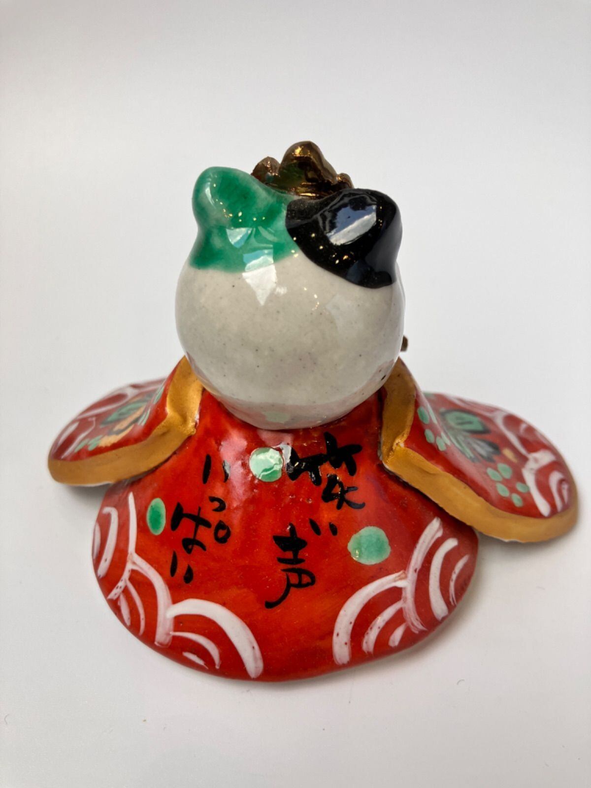 【夕立窯】猫　ネコ　ねこ　置物　　手作り　受注生産品　舌出し可愛い 夕立窯】 おひなさまの猫 置物 - 希少な受注生産品 - 手作り陶器 猫