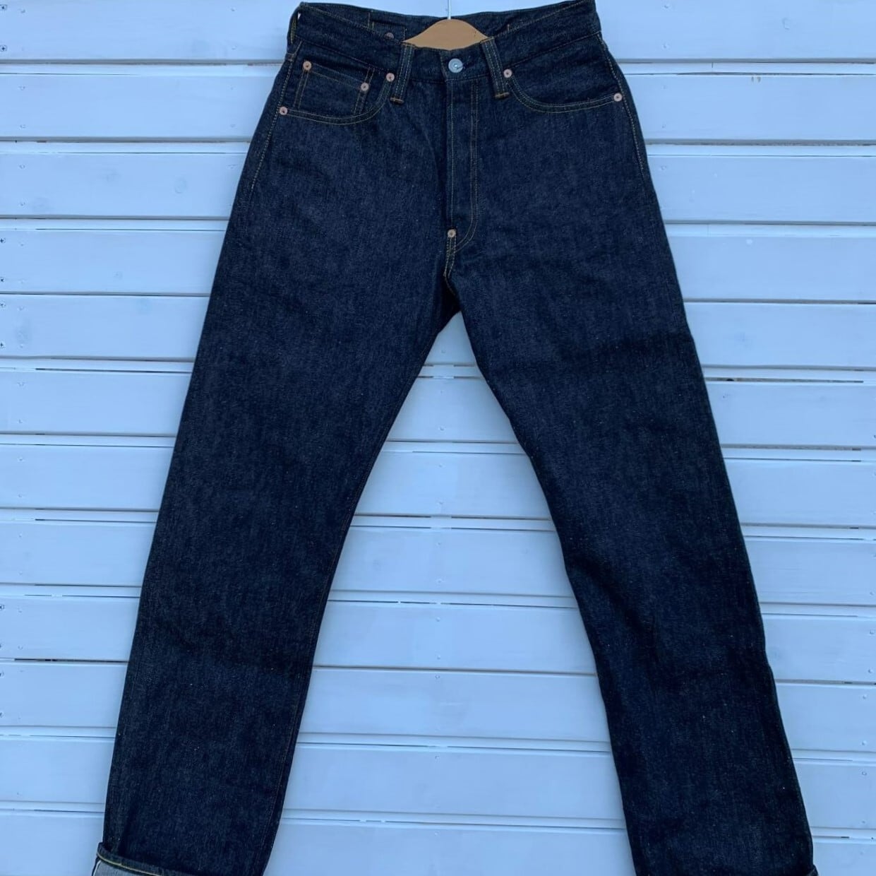 SUGAR CANE 13oz. BLUE DENIM WAIST OVERALLS 1937 MODEL | Jeans Shop ...