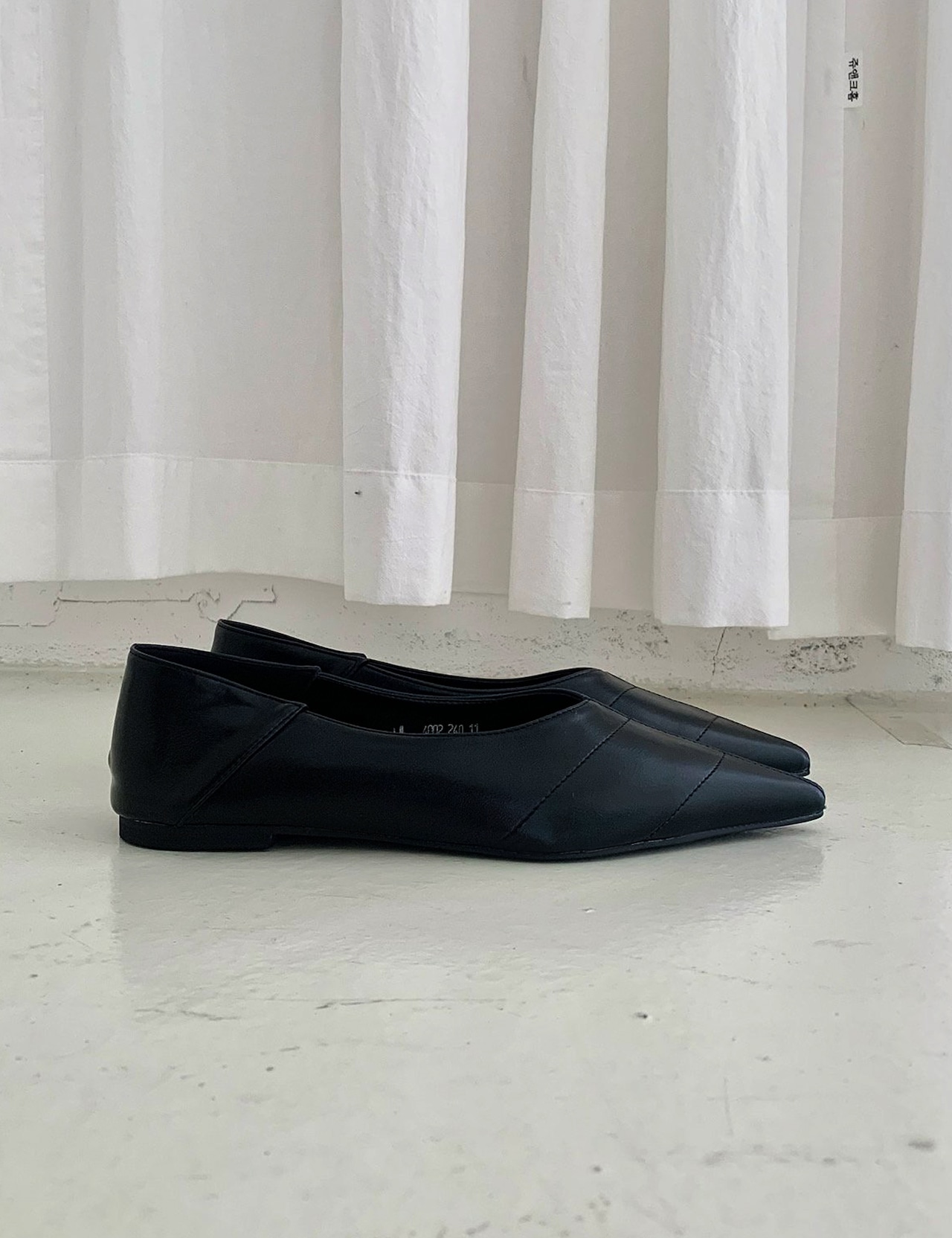 【新作5%OFF・3日間】Sharp Flat Shoes_2colors