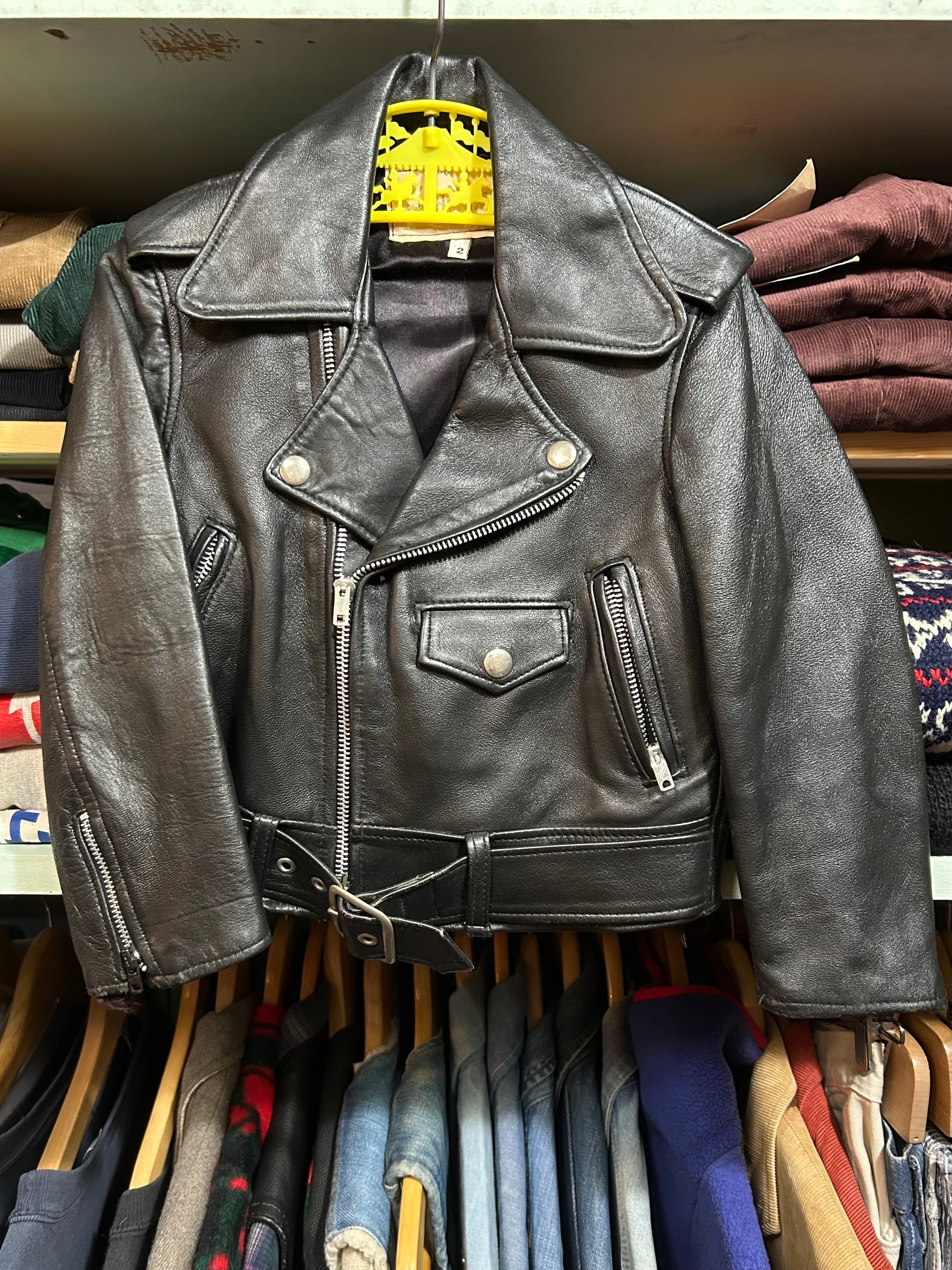 60s〜70s VINTAGE LETHER kids RIDERS JACKET