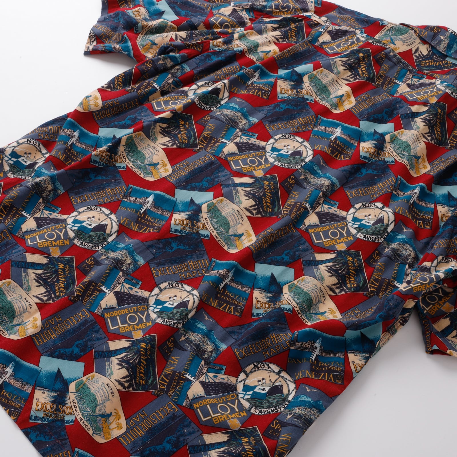 極美品】90s Ralph Lauren special rayon open collar shirt big size