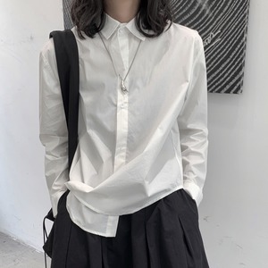 Arrange Asymemtry Collared Shirt【TR3104】