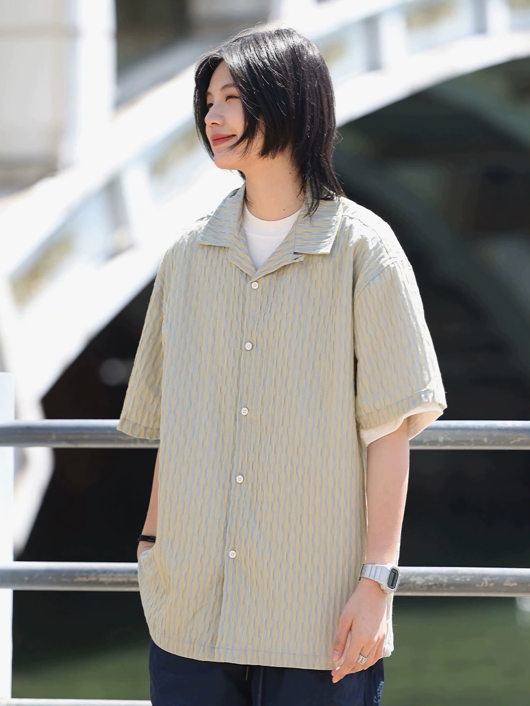 ストライプルーズシャツ / Striped Loose Shirt