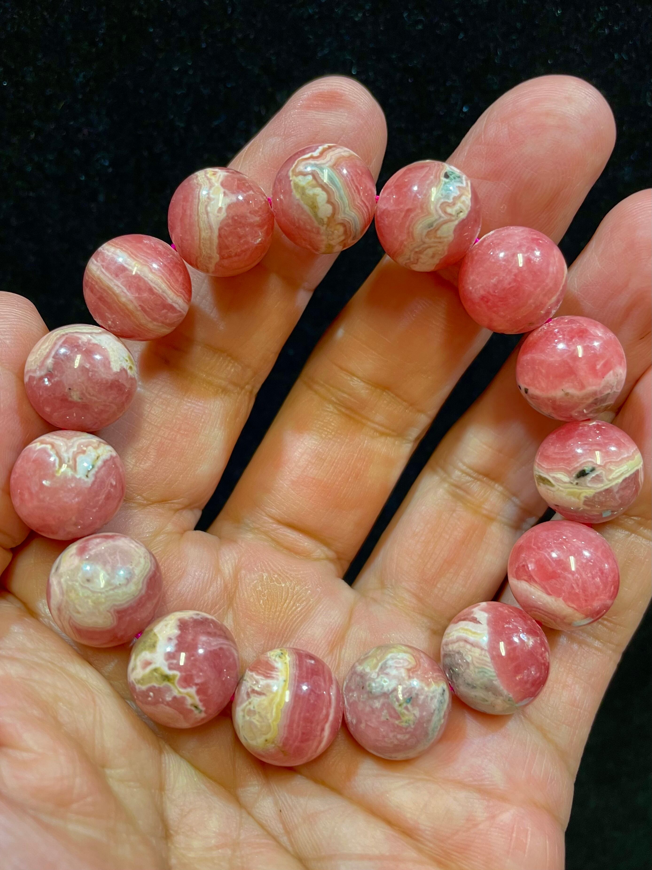 10) 愛の泉「インカローズ」ブレスレット13mm(ペルー産)