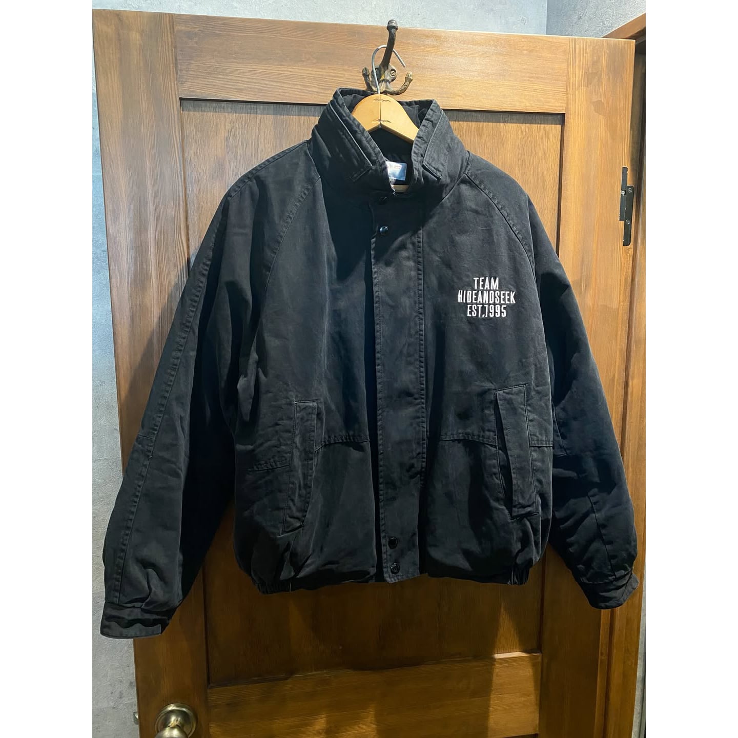 セーリングジャケット / HIDEANDSEEK(ハイドアンドシーク) / WASHED SAILING JACKET(BLACK)(HJ-120325)