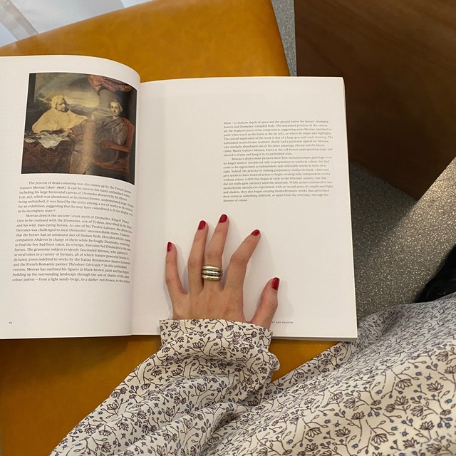 スタンダードプリント柄ドレス オータムウィンターロングスカート レトロ 秋物 冬物 ビッグFスモールZ韓国66615387392