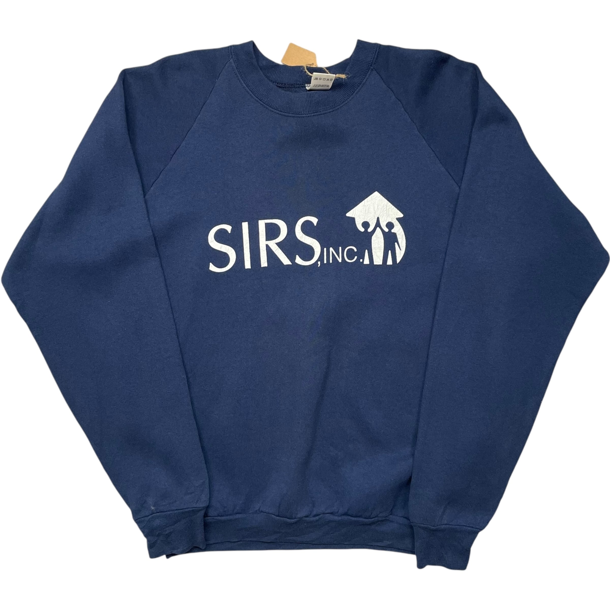 《XL》FRUIT OF THE ROOM フルーツオブザルーム プリント スウェット ラグランスリーブ ラグランスリーブ ネイビー USA製 90年代 vintag no.6184