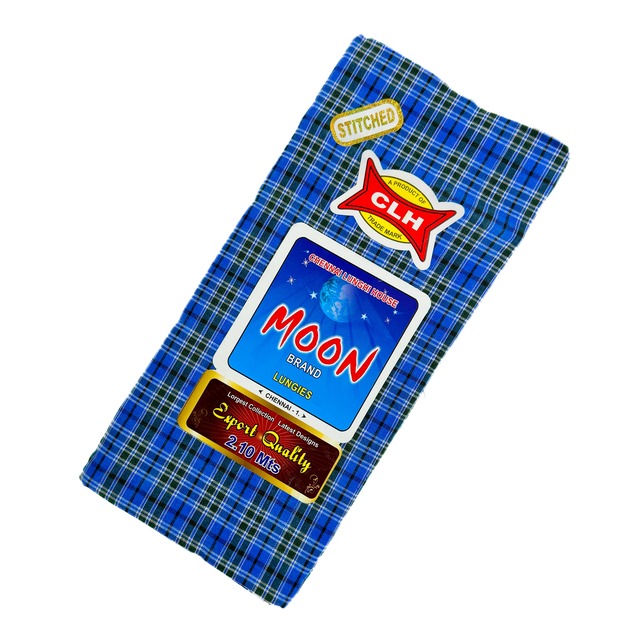 インド産 民族布 腰巻布 ルンギ Lungi 巻きスカート 縫い合わせ済み マドラスチェック 手芸用 096