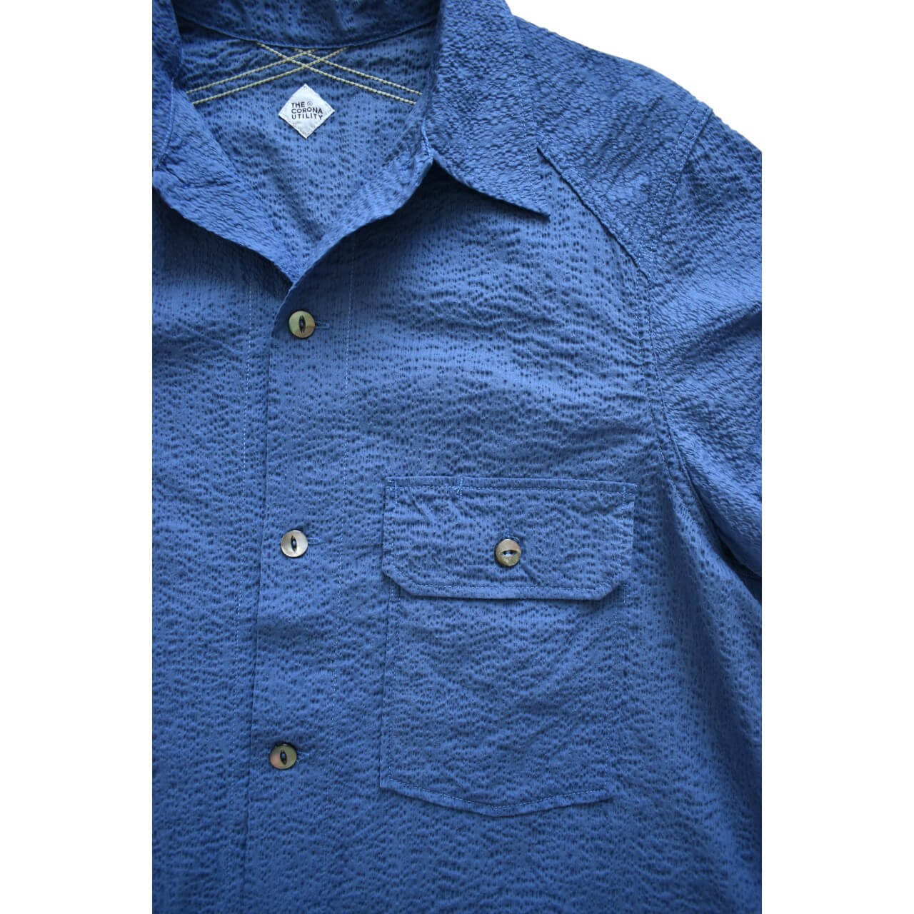 THE CORONA UTILITY / UTILITY FIELD SHIRT S/S Cotton Lawn Ripple