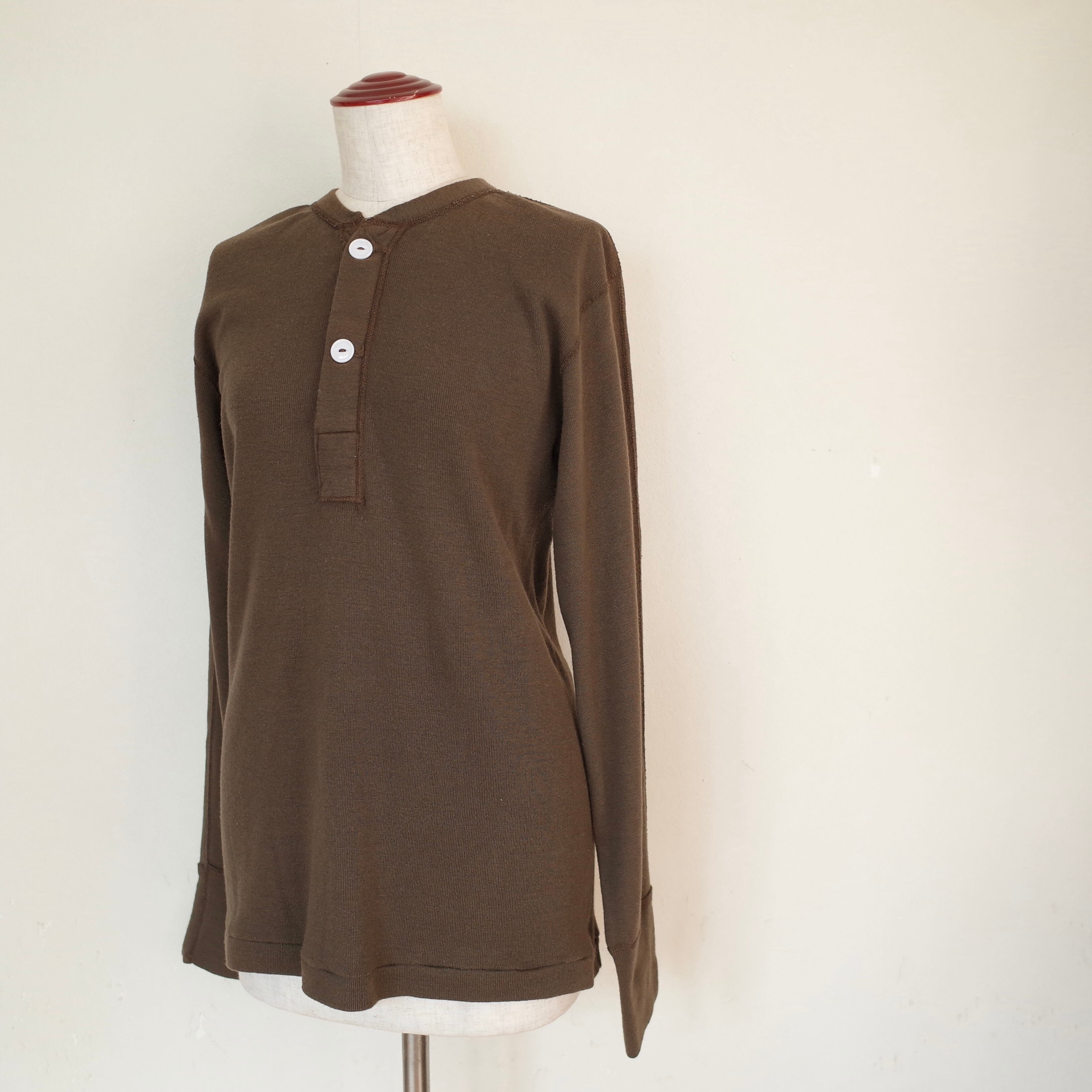 80s U.S.military henry neck under shirt