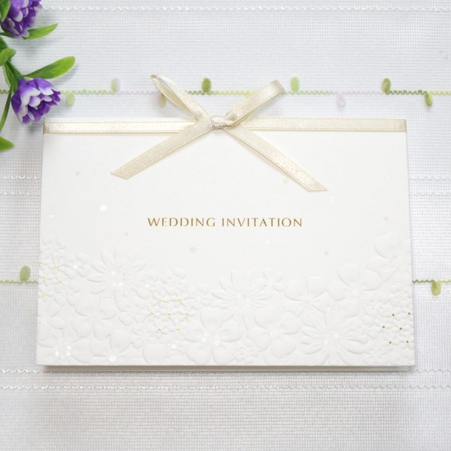 【印刷込み】結婚式　招待状セット／フローラ