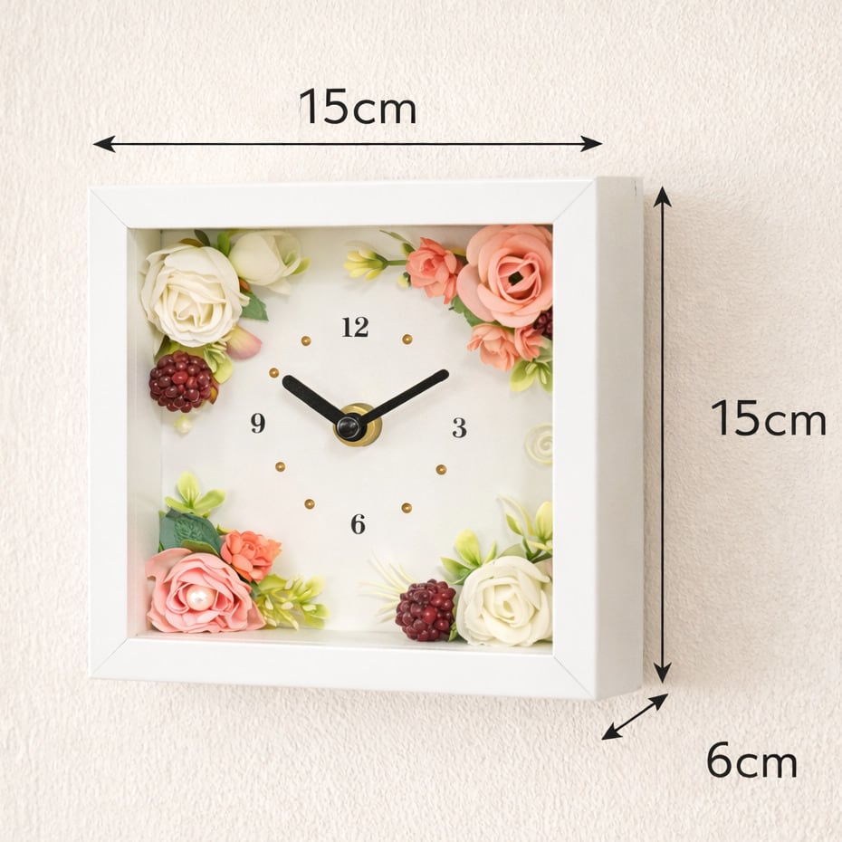 ◇花時計 【BOX FLOWER スイートスクエア】 2デザイン 置き・掛け兼用