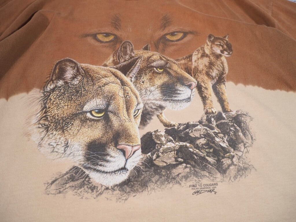 Find 10 Cougas piece trompe l'oeil dyeing loose Tee