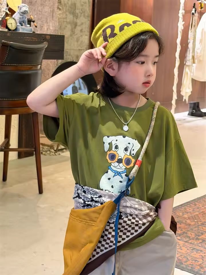 3color サングラスdogイラストTシャツ