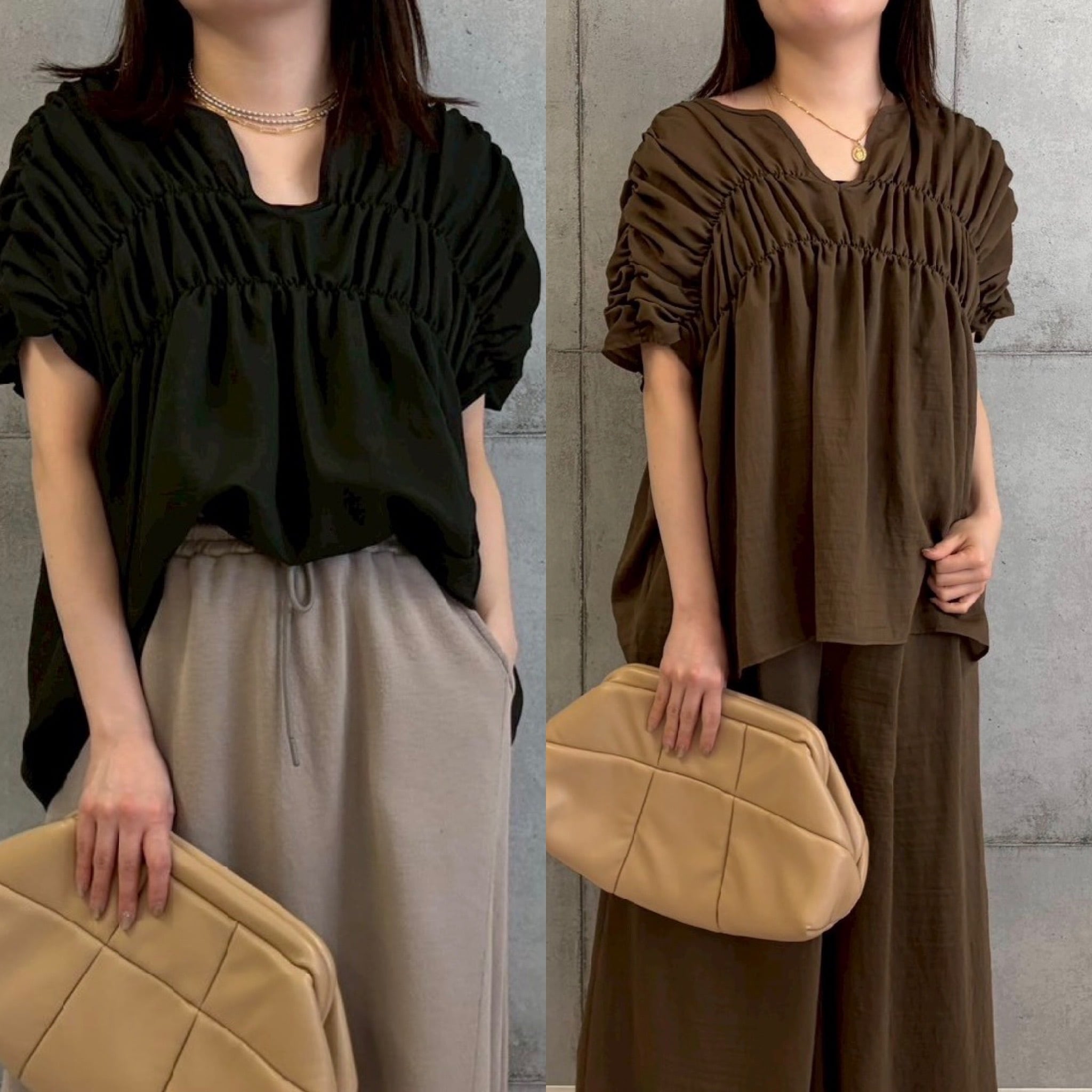 ROSIEE 】シャーリングスキッパーブラウス | valance 福井｜レディース