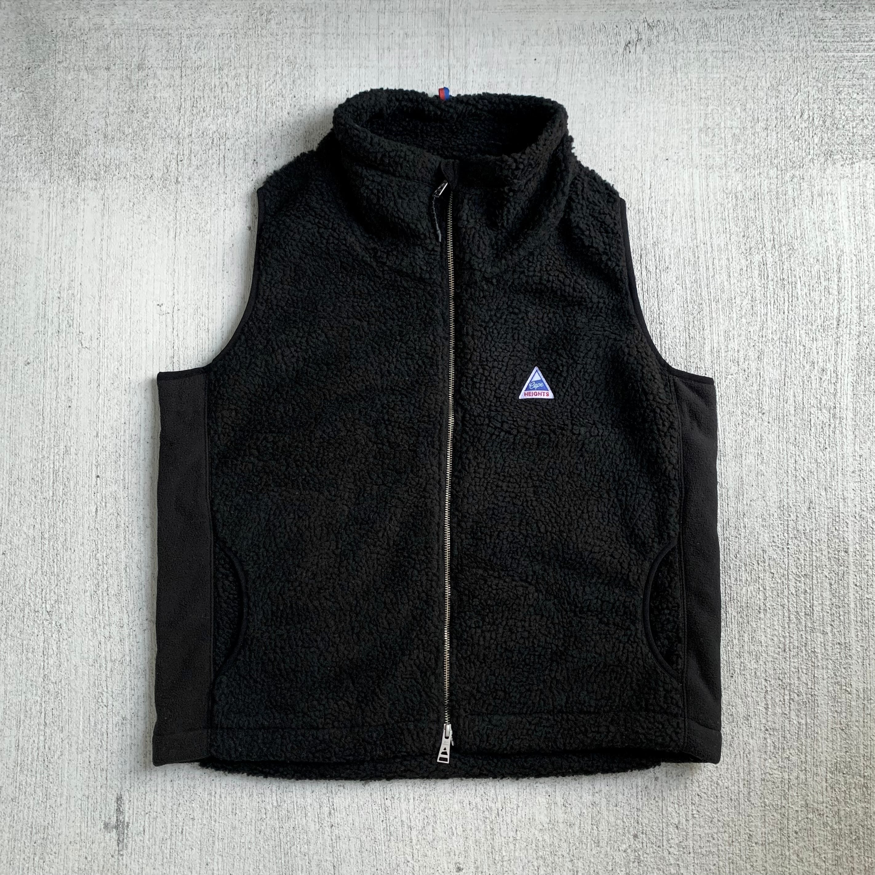 Cape HEIGHTS boa fleece vest black ケープハイツ ボアフリースベスト