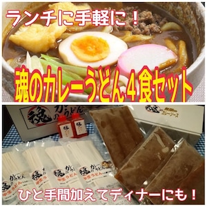 毎月２日カレーうどんの日【25%OFF！4食セット魂のカレーうどん】