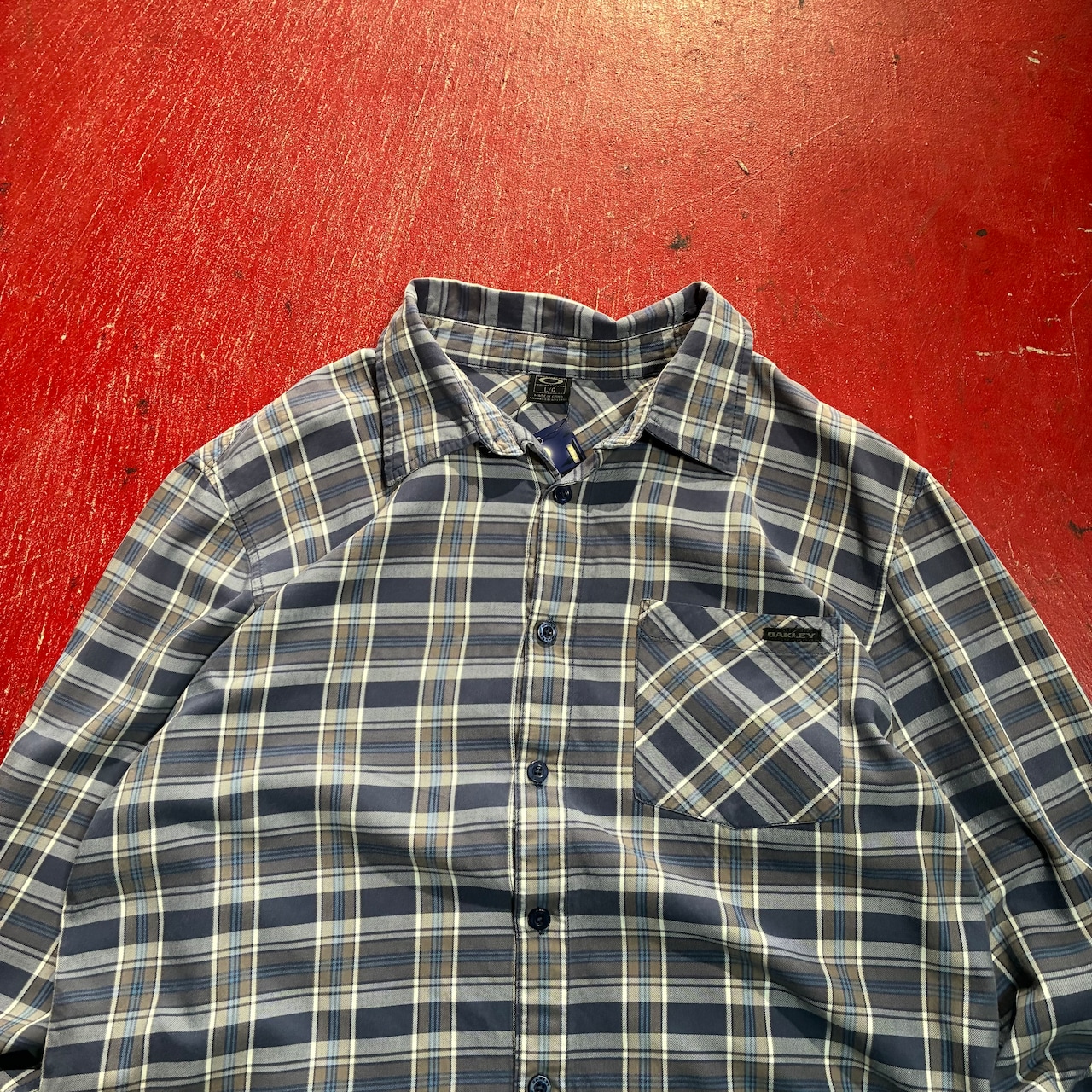 00s OAKLEY チェックシャツ 長袖シャツ オークリー