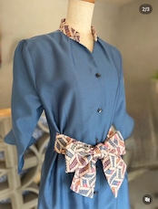 ワイドリボンkariyushiワンピース blue