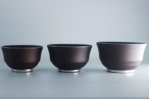 人気です！　WOOD bowl 銀彩　ブラウン　M