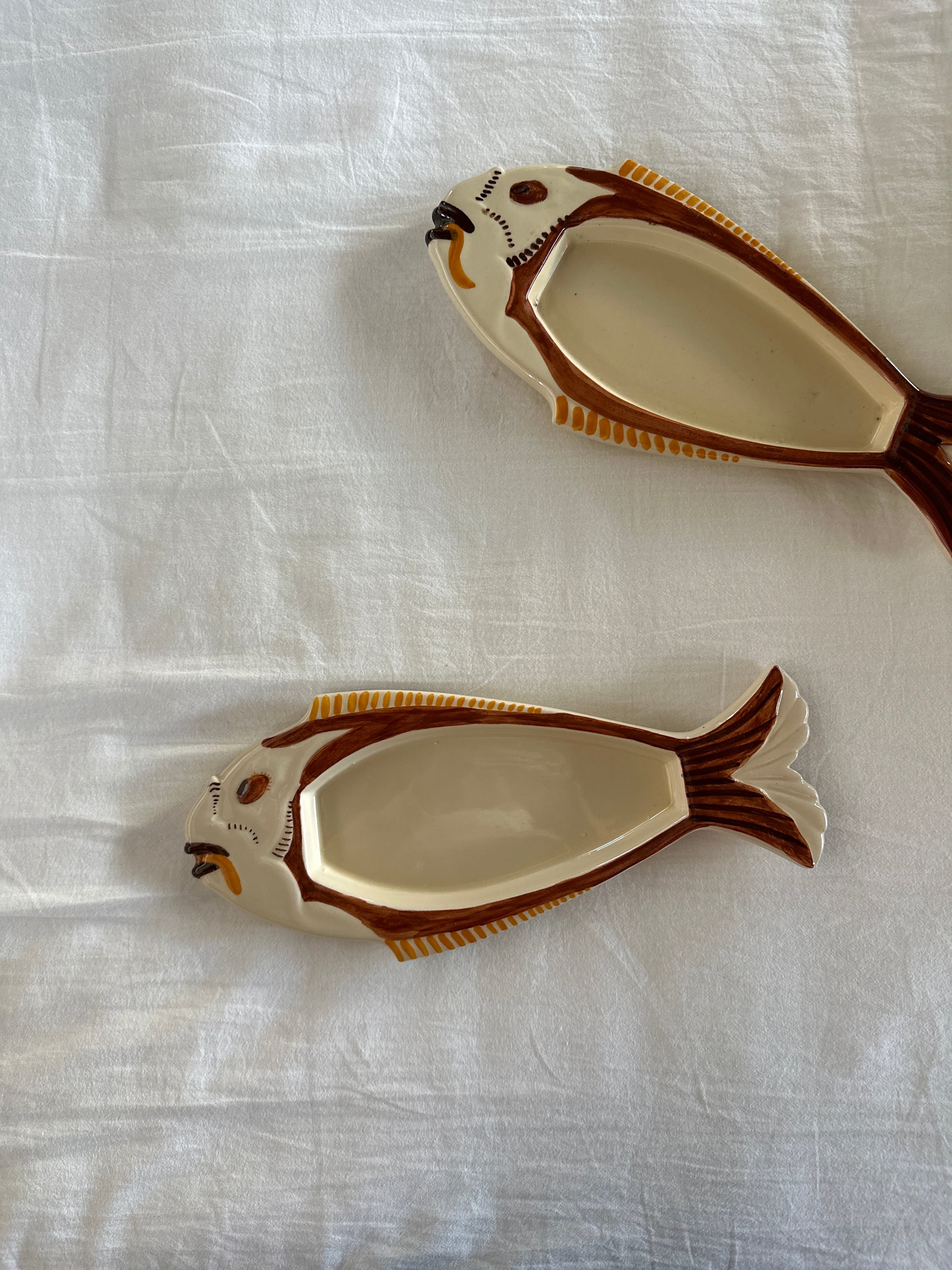 1950s Vintage French fish plate