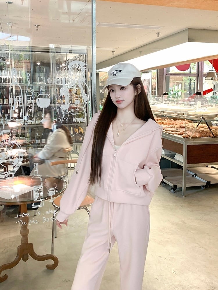 ベビーピンクフードジップパーカー | Select shop Arudy