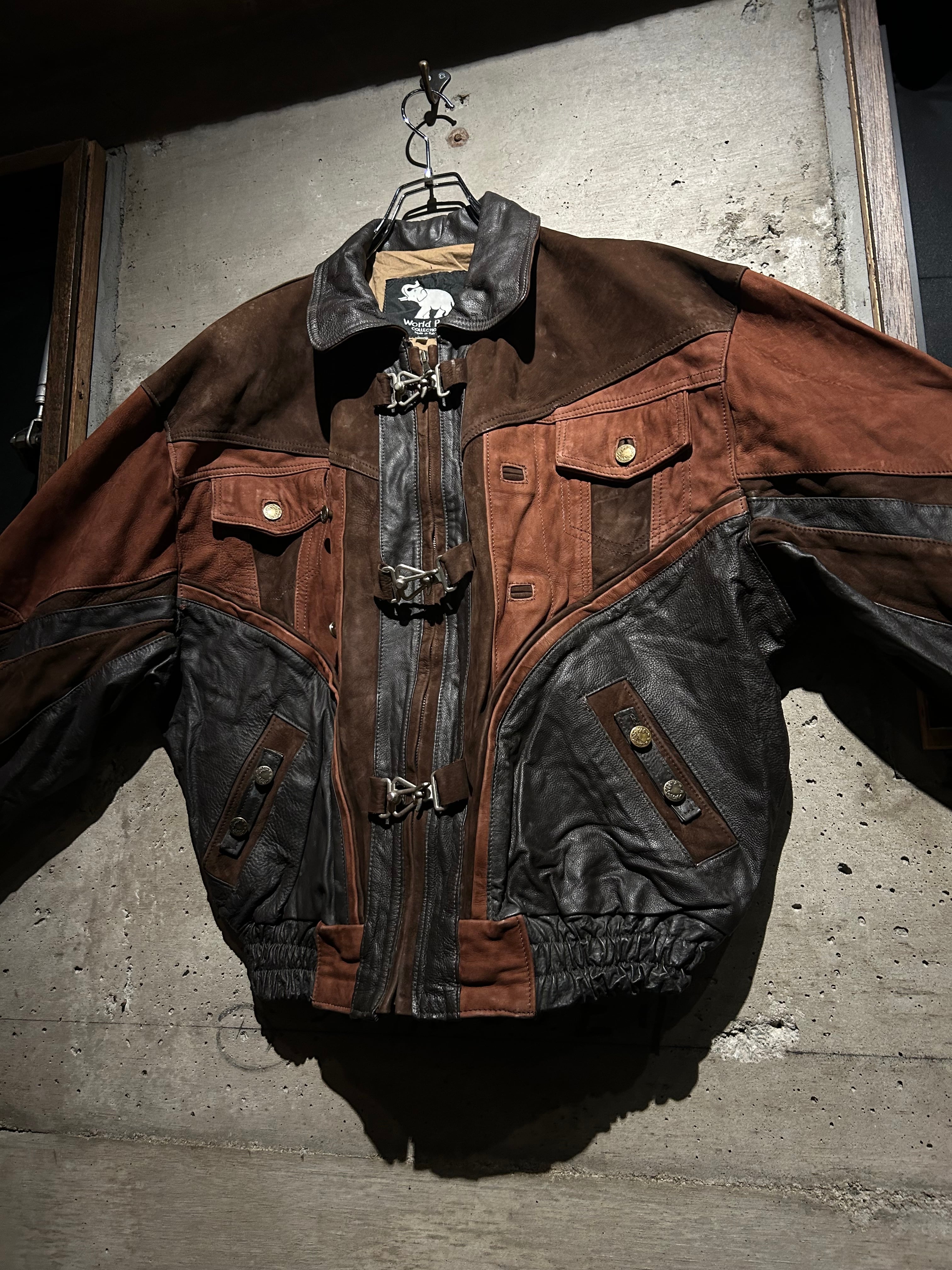 EURO古着80's90'sVintageオールレザージャケット切替フード付き EURO古着80's90'sVintageオールレザージャケット切替フード付き - メルカリ