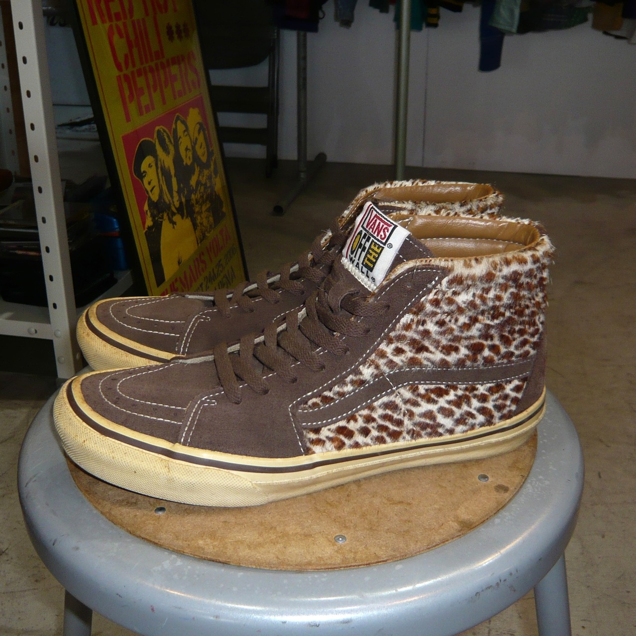 00s VANS SK8-HI ハラコ レオパード US9