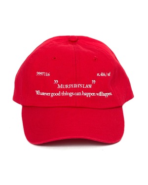 MURPHH  "MURPHH'S LAW" CAP〔RED〕