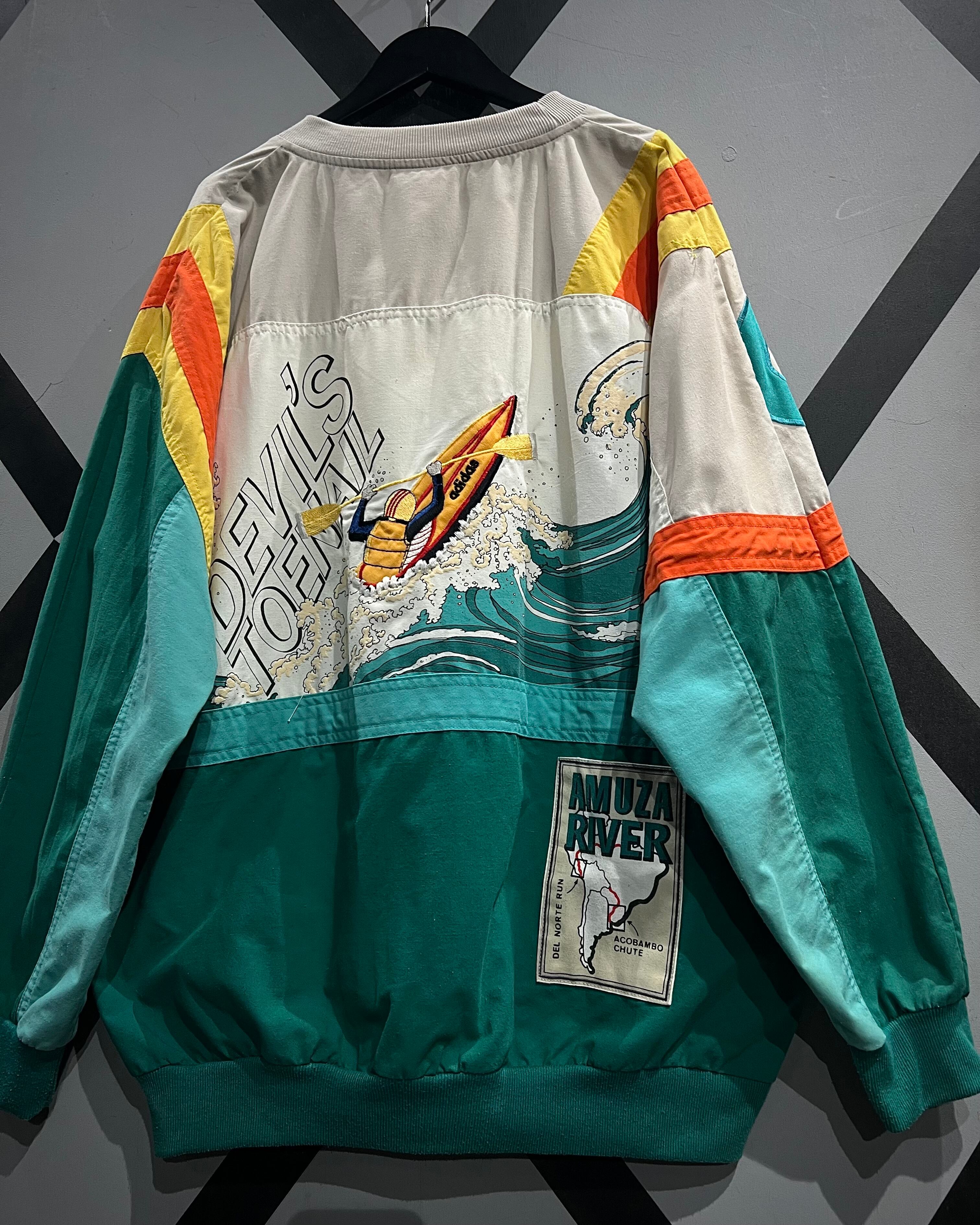 X VINTAGE】80's “adidas” Kayak Design Vintage Pullover | Caka(カカ