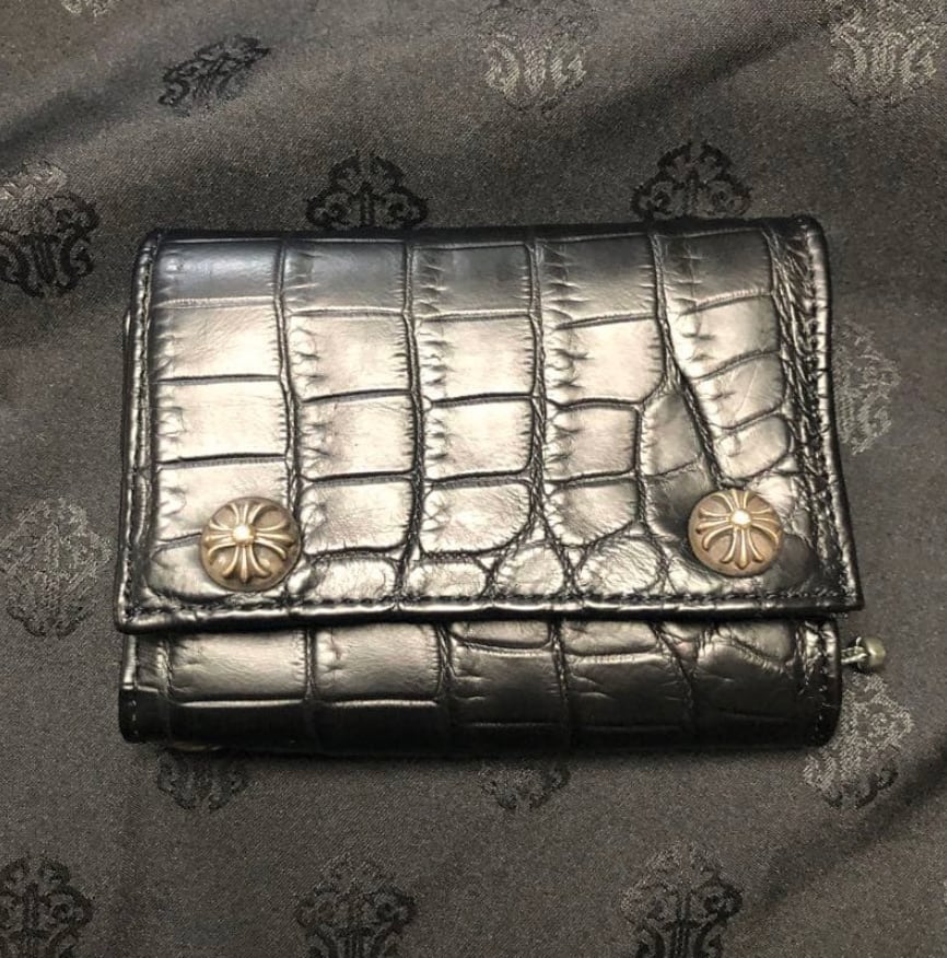 CHROME HEARTS クロムハーツ 3フォールドウォレット クロコ アリゲーター 財布 ウォレット