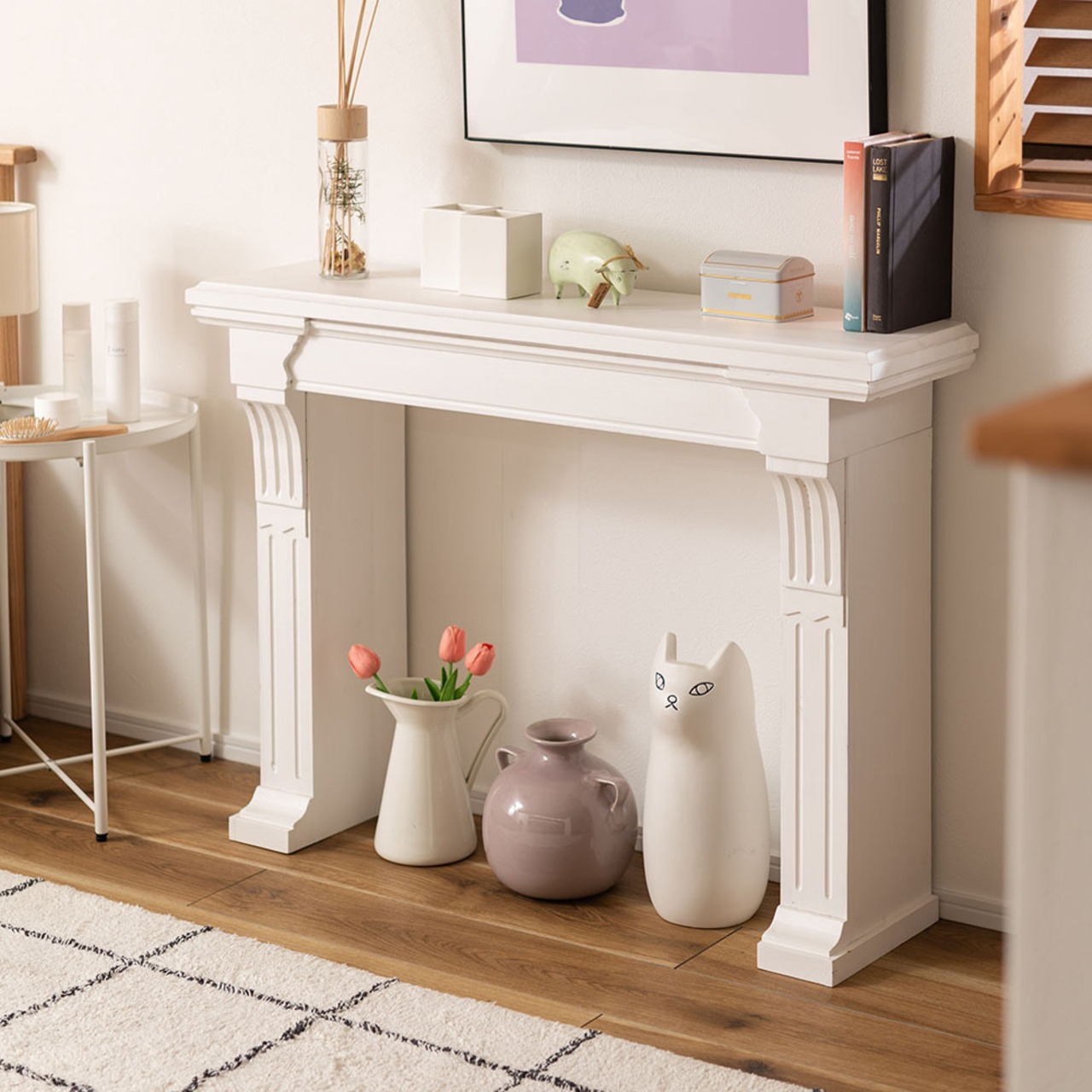 マントルピース コンソール 棚 飾り棚 ディスプレイラック ラック 木製 韓国 インテリア