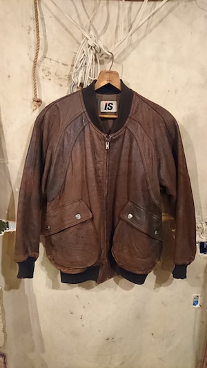 80s "I.S. chisato tsumori design ISSEY MIYAKE" LEATHER JACKET