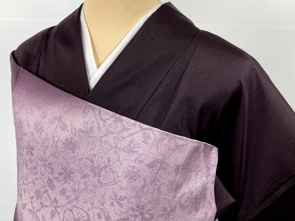 大島紬　紫　トールサイズ　L サイズ