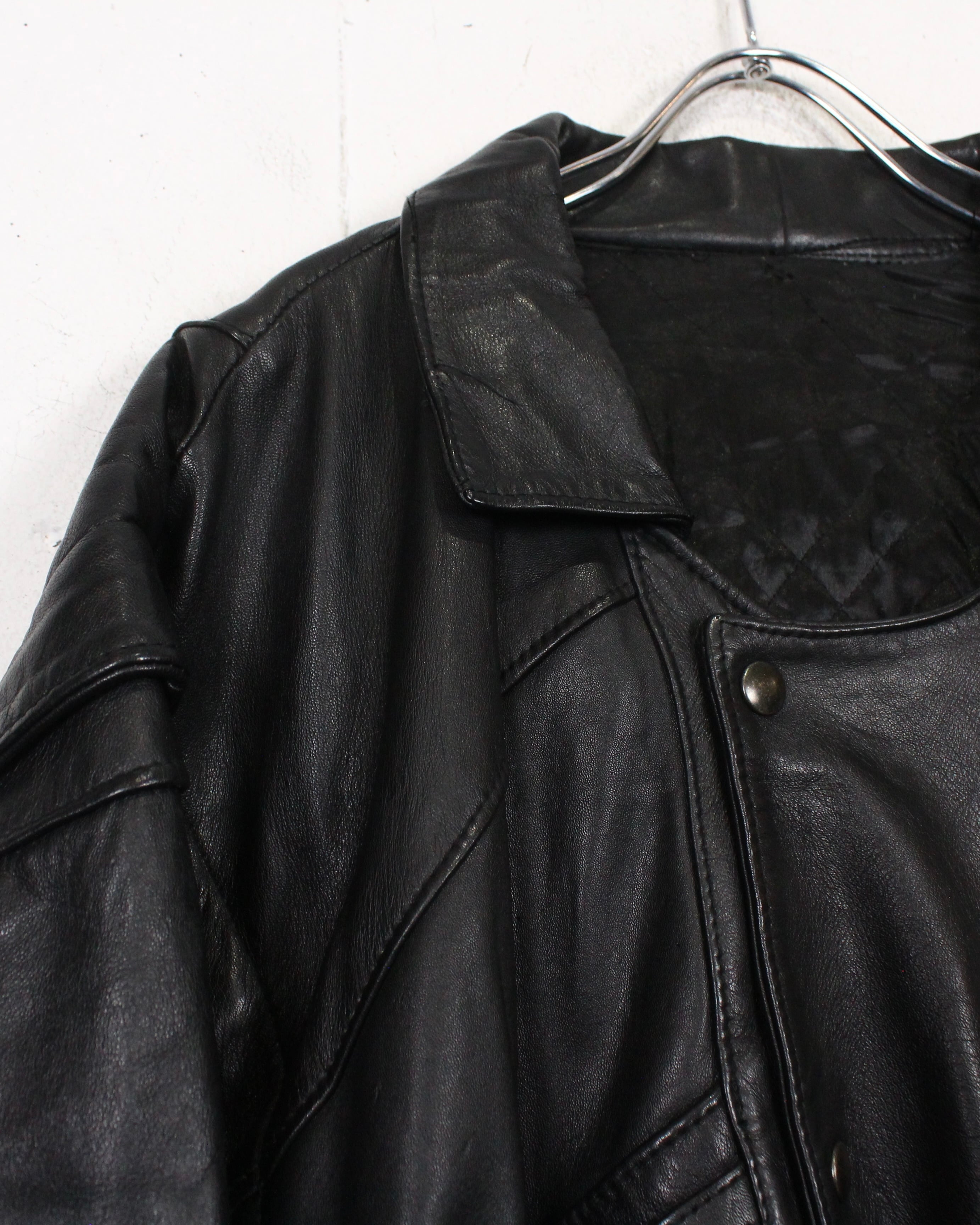 Caka act2】“2way” Detachable Gimmick Vintage Leather Jacket | Caka