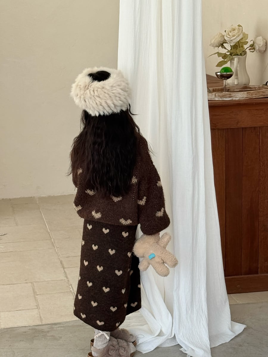 ハートニットロングスカート