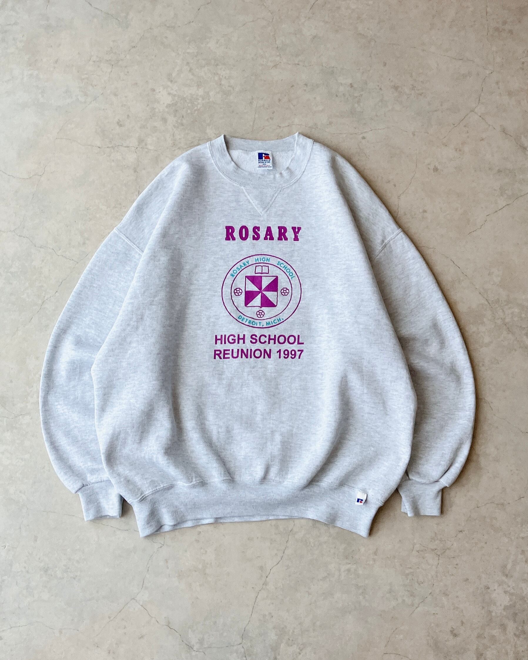 風合いGOOD 90s古着 ラッセルアスレチック スウェット 刺繍ロゴ 裏起毛 